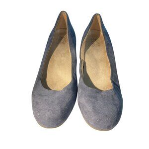 Naturalizer Women's Size 10 Grey Suede Block Heel Pumps shoes